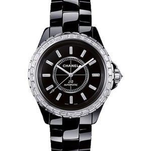 Alternative view of Chanel J12 Jewelry Watch 38mm White Gold Black Ceramic Diamonds H3384