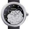 Chanel Mademoiselle Prive Camelia Watch 37.5mm White Gold Diamonds H4318