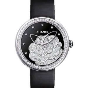 Alternative view of Chanel Mademoiselle Prive Camelia Watch 37.5mm White Gold Diamonds H4318