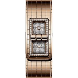 Alternative view of Chanel CODE COCO Quartz Watch Beige Gold Diamond Bezel Bracelet H5146