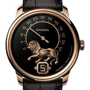 Chanel Monsieur Manual-Wind Beige Gold Grand Feu Enamel Limited Edition 20 H5488