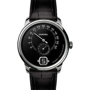 Alternative view of Chanel Monsieur Manual-Wind Platinum Grand Feu Enamel Limited Edition 100 H6597