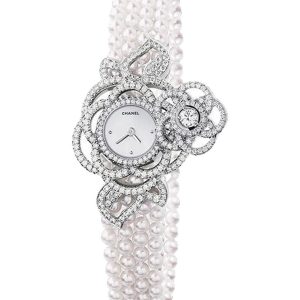 Alternative view of Chanel Camelia Jewelry Secret Watch Embroidered Camellia Medium J10741