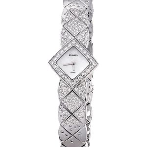 Alternative view of Chanel Coco Crush Jewelry Quartz Quilted Motif White Gold J11392