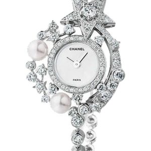 Chanel Comete Jewelry Watch Star Motif White Gold J60582