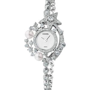 Alternative view of Chanel Comete Jewelry Watch Star Motif White Gold J60582