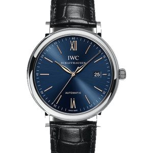Alternative view of IWC Portofino Automatic 40mm Steel Blue Black Alligator IW356523