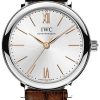 IWC Portofino Automatic 34 Steel Silver Brown Alligator IW357403