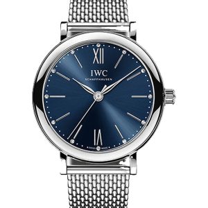 Alternative view of IWC Portofino Automatic 34 Steel Blue Milanaise IW357404