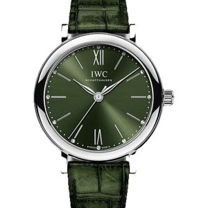 Alternative view of IWC Portofino Automatic 34 Steel Green Alligator IW357405