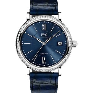 Alternative view of IWC Portofino Automatic 37mm Steel Diamond Blue IW458111